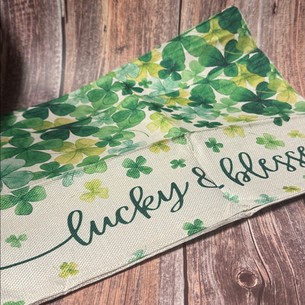 Set of 2 Like New Lucky & Blessed Zippered Pillow Covers 19”x11” Item #PHK3821